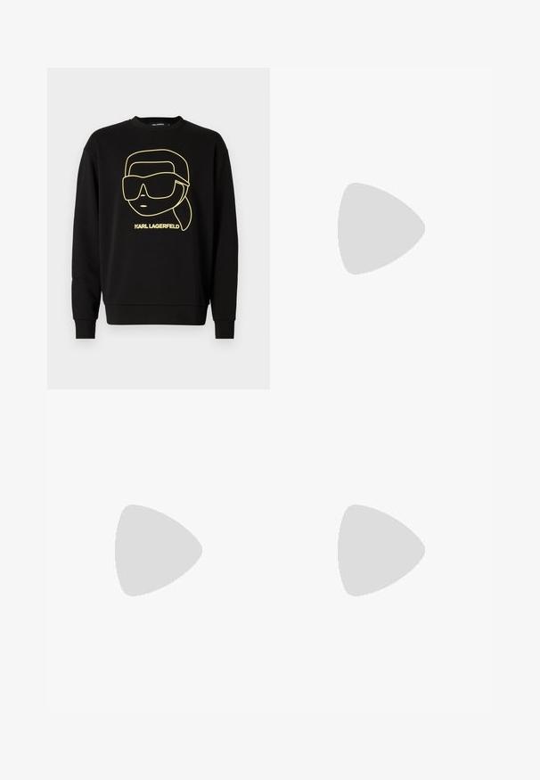 KARL LAGERFELD CREW NECK - Sweatshirt - black/green; KARL LAGERFELD CREWNECK - Print T-shirt - black; KARL LAGERFELD PANTS - Tracksuit bottoms - black; Steve Madden BRENT - Trainers - white