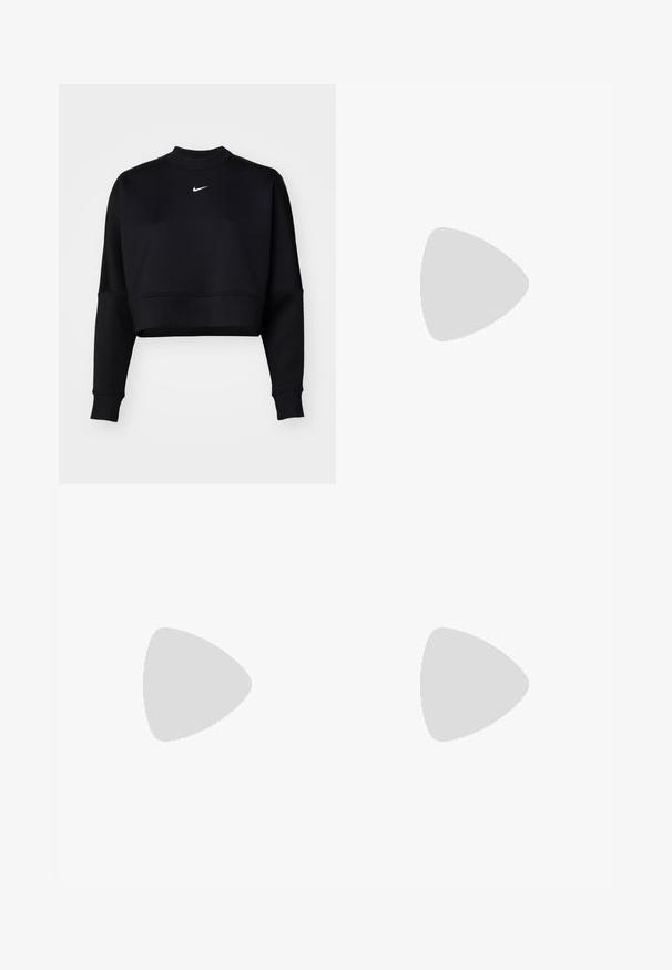 Nike Performance PRIMA CREW TOP - Sweatshirt - black/cool grey/white; Nike Performance TEMPO TOP - Sport T-Shirt - black/white; Nike Performance FAST - Lauftights - black/silver; Nike Performance FREE 2025 - Trainingsschuh - black/white/anthracite