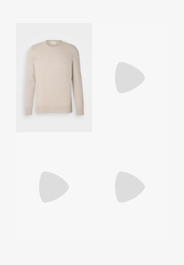 FROM FUTURE Neule - beige mouline; Musta mukautettu housut suoran leikkauksen kanssa. Valmistettu sileästä kankaasta, jossa on tasainen etuosa, vyölenkit ja kaksi sivutaskua.; Mustat nahkasaappaat, joissa on pyöreä kärki, sileä pinta, minimaalinen ommel ja matala kumipohja. Logo kannassa.; Mustasilmäkekassi, joka on valmistettu teksturoidusta synteettisestä materiaalista. Varustettu kahdella kahvalla ja säädettävällä olkahihnalla. Yksinkertainen muotoilu ilman näkyviä kuvioita.