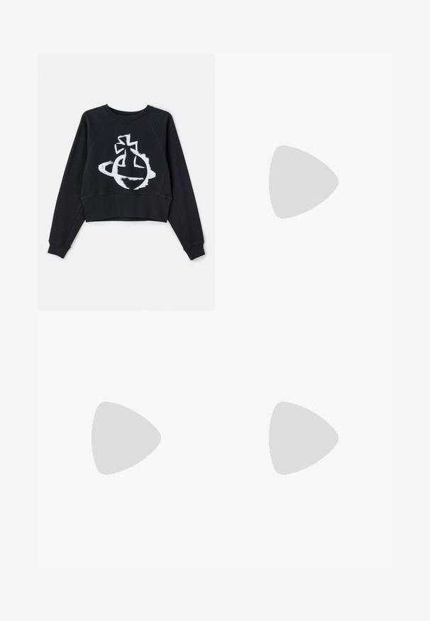 Sudadera negra corta con cuello redondo, que presenta un diseño gráfico blanco de un planeta y una cruz. Fabricada en un tejido suave y texturizado.; MICHAEL Michael Kors PANT - Pantalones - white; Zapatilla blanca de cuero con cordones planos, puntera redondeada y detalles de costura sutiles. Presenta una suela texturizada y un logotipo de la marca en relieve en el talón.; Bolso hecho de un tejido texturizado de color beige claro con patrón de monograma, que presenta una correa marrón y un logotipo con acento dorado en la parte frontal.