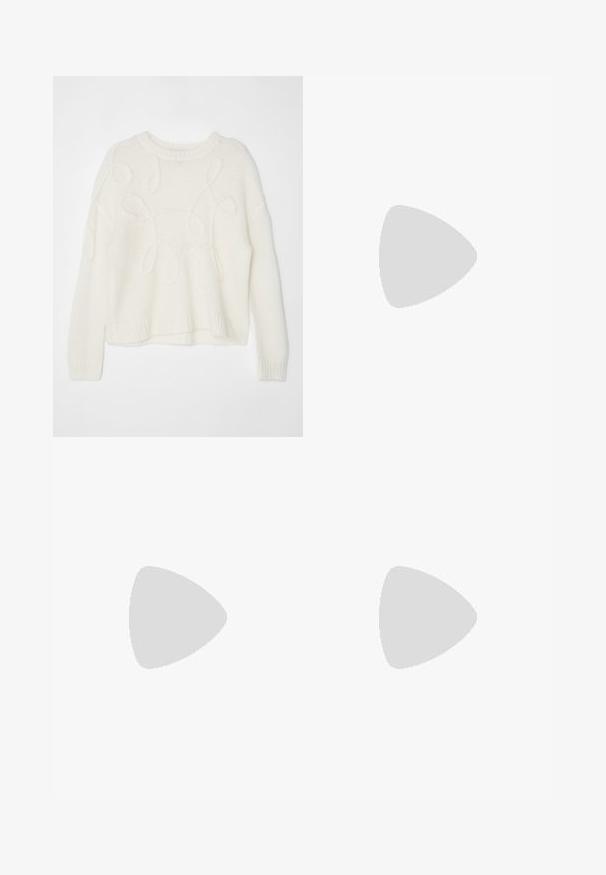 MUNTHE TAHLIS - Neule - ivory; Polo Ralph Lauren COTTON CORDUROY WIDE-LEG PANT - Housut - warm white; Vaaleanruskea nahkainen slingback-pumppu, jossa on metallinhohtoinen kultainen kärki, bloki-korko ja kapea säädettävä hihna. Silkkinen pinta, jossa on minimaalinen yksityiskohtaisuus.; Ruskea nahkainen hobo-laukku, jossa on kaareva siluetti, tasainen olkahihna ja kultasävyinen metallikoriste edessä. Pehmeä tekstuuri.
