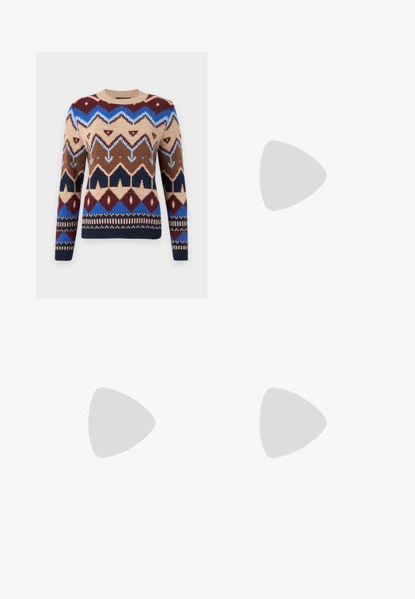 Weekend Max Mara PARIDE - Jumper - vinaccia; Black trousers with an elastic waistband, straight leg design, and no visible pockets. Smooth fabric with a matte finish.; Black leather high heel shoe with a pointed toe and a round, balled heel. Smooth texture with a sleek, minimal design.; Brown leather shoulder bag with a curved shape, smooth texture, and a single thin strap. Features a subtle seam and a small logo detail.