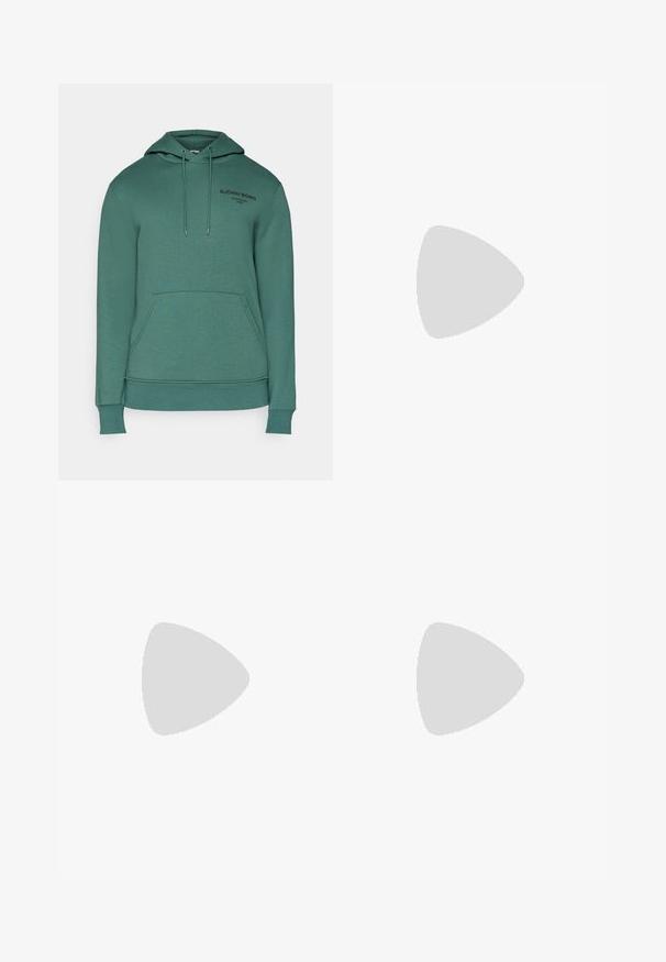 Björn Borg ESSENTIAL HOODIE - Jersey con capucha - bistro green; Pantalones negros de corte ancho, hechos de algodón, con una cintura alta, bolsillos delanteros, botón en tono plateado y dobladillo limpio.; Zapatilla blanca con acentos de ante, puntera redondeada, cordones planos y suela de goma color crema. Presenta un logo verde en el talón.; Bolso de hombro de cuero negro con un bolsillo frontal con cremallera, logo en relieve y correa ajustable. Textura suave con una forma estructurada.