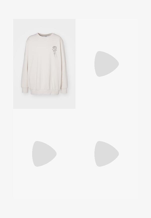 Jack & Jones JJMYSTIC CREW NECK - Camisola - moonbeam; Calças verde-oliva claras feitas de um tecido de algodão misto, com um cós elástico com cordão e dois bolsos laterais grandes.; Sapato de pele preta com atacadores, bico arredondado, sola de borracha texturizada e costura amarela à volta da base. Design plano e acabamento liso.; Pochete cinza em camurça com forma arredondada, dois compartimentos com fecho éclair e alça ajustável. Apresenta detalhes em metal.