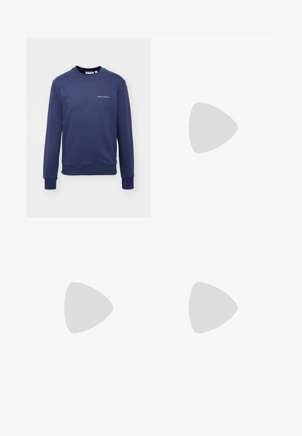 Tiger of Sweden EMERSON - Sweatshirt - blue cloud; Filippa K TERRY CROPPED TROUSERS - Pantalon classique - sage melange; Baskets en cuir blanc avec une finition lisse, bout arrondi, lacets plats et semelle texturée. Présente un logo discret sur le talon.; Lunettes de soleil noires rondes avec verres sombres et branches en métal fines. Comprend des embouts transparents et des accents argentés au niveau de la charnière. Design minimaliste.