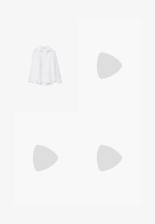 Stradivarius Débardeur - white; Chemise blanche à manches longues en tissu léger, avec un col classique, une fermeture à boutons sur le devant, un ourlet arrondi et une texture douce.; Kaffe KAVILIA AMBER - Jupe longue - chalk   sand   black leo print; Ballerines en cuir beige avec un embout en cuir noir. Présentent un accent nœud et une semelle plate avec une texture lisse.