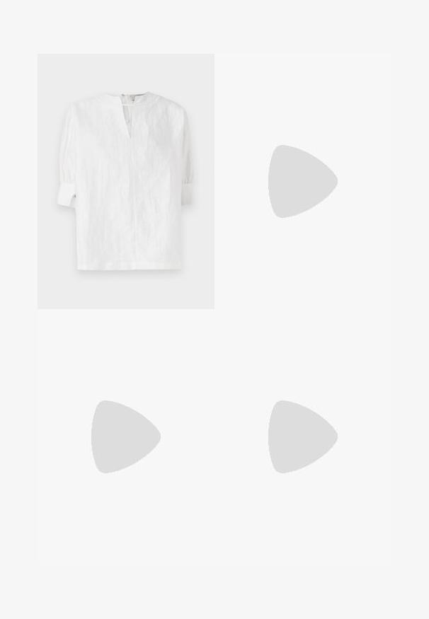 AERON STACY SHIRT  - Blouse - white; Tory Burch MONOGRAM SKIRT - Jupe trapèze - apricot blush; Tory Burch MELLOW MARY JANE - Sandales de bain - clear/silver; Tory Burch ELEANOR SMALL CONVERTIBLE SHOULDER BAG - Sac bandoulière - warm white