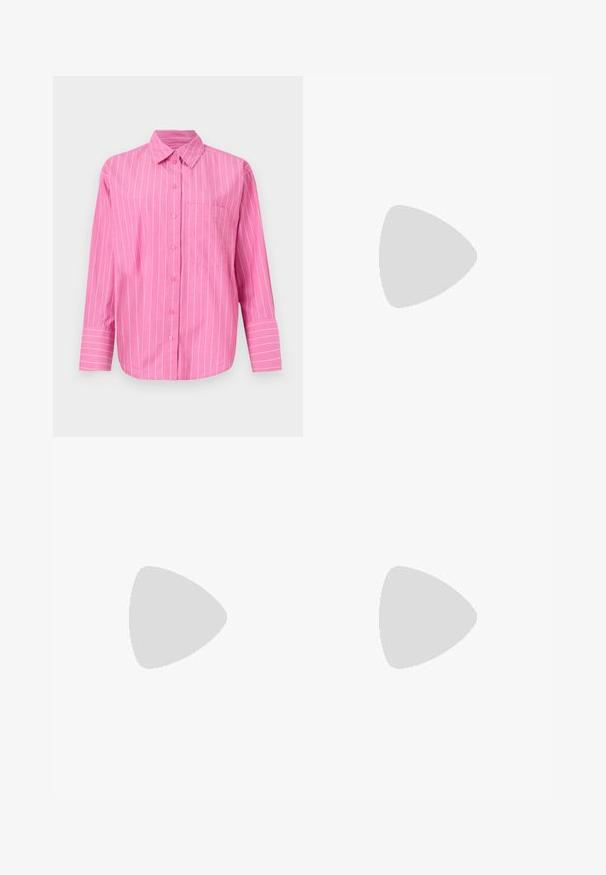 Gina Tricot POPLIN  - Overhemdblouse - pink; Grijze plissé rok met een tailleband, voorzien van een sluiting met knopen aan de voorkant. Gemaakt van textuurstof, ontworpen voor een getailleerde pasvorm.; Witte sportieve schoen met een bovenwerk van mesh, lichtbruine accenten en een gevoerde zool. Voorzien van een vetersluiting en tekst aan de zijkant.; HVISK JOLLY MATTE TWILL - Handtas - dusty mauve