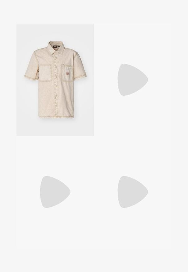 Dickies NEWINGTON - Shirt - beige; White short-sleeve T-shirt made of cotton, featuring a crew neckline and a straight cut without additional patterns or embellishments.; Jordan Sports shorts - industrial blue/black; Nike Sportswear P-6000 UNISEX - Trainers - flat pewter/white/light iron ore/metallic silver/iron grey/light bone