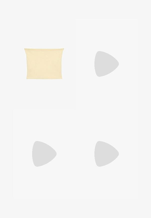 Stradivarius BANDEAU  - Top - light yellow; Levi's® HIGH BAGGY - Jeans Shorts - worn memory short; Havaianas TOP UNISEX - Zehentrenner - black; Mango SMALL BASKET - Handtasche - black; Cluse GRACIEUSE PETITE - Uhr - silver-coloured/gold-coloured