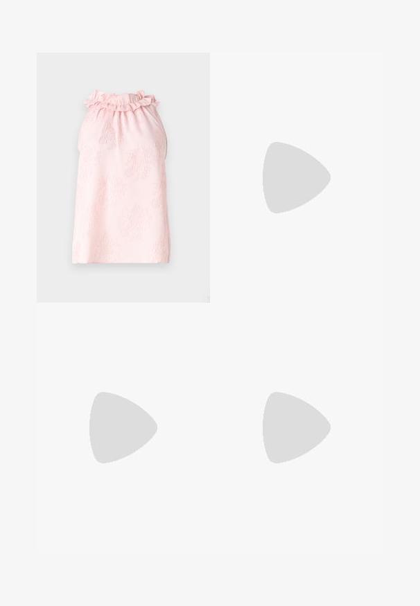 Hofmann Copenhagen ISLA - Débardeur - rose; WEEKEND MaxMara DILETTA - Pantalon classique - terracotta; Filippa K REY FLAT - Ballerines - black; Sac seau en cuir noir avec une finition texturée, accents en matériel doré et une ouverture en haut. Il dispose d'une courte poignée et d'une sangle d'épaule réglable.; DANNIJO COLLINS EARRINGS - Boucles d'oreilles - gold-coloured/silver-coloured