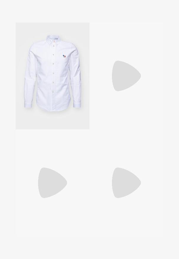 PS Paul Smith MENS TAILORED FIT - Hemd - whites; Filippa K TERRY CROPPED TROUSERS - Stoffhose - sage melange; Weiße Ledersneaker mit glatter Oberfläche, runder Zehenpartie, flachen Schnürsenkeln und strukturiertem Sohlenprofil. Mit einem dezenten Logo an der Ferse.; Schwarze runde Sonnenbrille mit dunklen Gläsern und schlanken Metallbügeln. Enthält klare Tempelspitzen und silberne Akzente am Scharnier. Minimalistisches Design.