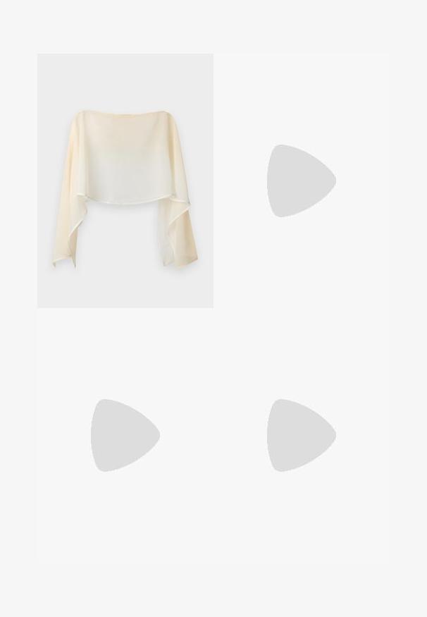MAX&Co. NEWCIOE - Camicetta - off white; Pantaloni corti in lino beige con gamba larga, caratterizzati da pince frontali e una cintura liscia. Il tessuto ha una finitura leggermente testurizzata.; Mule nere con tacco alto, dotate di una punta larga e aperta e di una parte superiore curva. Realizzate in tessuto texture, presentano un tacco sottile e una suola liscia.; Elleme MINI BOOMERANG  - Borsa a tracolla - Red