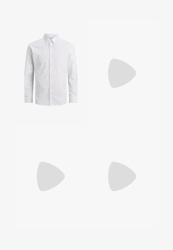 Pitkähihaista valkoista paitapuseroa, joka on valmistettu sileästä puuvillasta. Puserossa on klassinen kaulus ja etunapit, ilman kuvioita tai koristeita.; Beige puuvillainen t-paita, jossa on violetti perhosgrafiikka ja sana "OBSCURE" vasemmassa rinnassa, lyhyet hihat ja pyöreä kaula-aukko.; Mustat verkkarit, jotka on valmistettu pehmeästä materiaalista. Niissä on joustava vyötärö, jota voi säätää nyörillä, sekä kapenevat hihansuut nilkoissa.; Harmaat Nike Air Max -lenkkarit, joissa on verkko- ja synteettinen päällinen, aaltoileva muotoilu, mustat yksityiskohdat ja näkyvä ilmanvaimennusyksikkö.