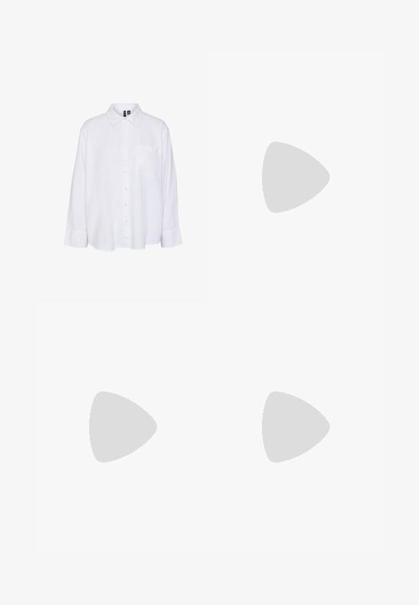 Fehér hosszúujjú ing, gallérral, gombos elülső részen, egyetlen mellzsebbel, laza szabású, puha textúrájú anyagból.; Bershka WIDE-LEG - Széles szárú - black; Fekete lakk bőr, hegyes orrú slingback cipő, boka pántokkal, ezüst csatokkal és hardverelemekkel, valamint karcsú sarkú.; Fekete bőrtáska ívelt formával, levehető pánttal és arany színű fémrészekkel. A táskán egy csattal díszített fedél található.