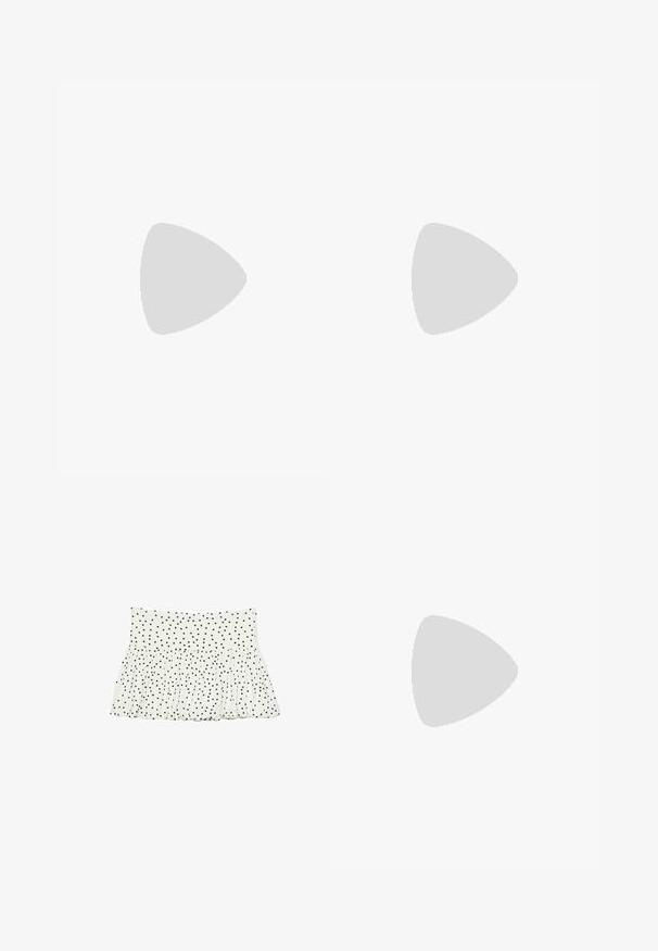 Navy blue strapless top with a fitted bodice and a flared lower half, featuring a textured ribbed pattern and soft fabric.; Stradivarius Puffball skirt - mottled grey; Brown open-toe heeled mules with a smooth, matte finish, featuring a curved design and a transparent, tapered heel.; Woven straw tote bag with a black leather accent, a wide open top, and rounded handles. Textured surface with a smooth edge detailing.