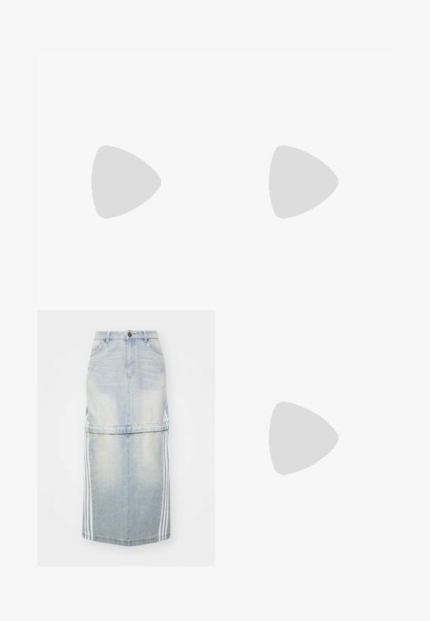 T-shirt en coton blanc avec un imprimé graphique de fleurs tropicales en orange et jaune, et le texte "SUN KISSED 1990 Roxy."; Jupe midi en denim bleu clair, avec des rayures sur les côtés, une taille ajustée et des poches avant. La texture déchirée ajoute du détail.; Baskets en daim rose avec des rayures vertes, des accents blancs et une semelle en caoutchouc brun. Comportent un tissu texturé et un détail de logo sur le côté.; Boucles d'oreilles en argent en forme de créoles avec un design torsadé, dotées d'une finition polie et d'une fermeture à poussoir. Mesurent environ 3 cm de diamètre.