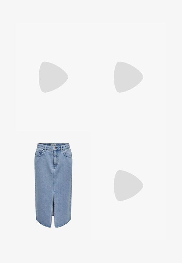 Grauer athletischer Crop-Top mit Reißverschlusskragen, strukturierter Oberfläche, figurbetontem Design und glattem Abschluss an Saum und Armausschnitten.; Hellblaues Denim-Rock mit geradem Schnitt, vorderer Schlitze, Fünf-Taschen-Design und einem Reißverschluss mit Knopfverschluss.; Schwarze Lacklederschuhe mit einer klobigen Plateau-Sohle und dicken Schnürsenkeln. Abgerundete Zehenpartie, minimale Details und eine kleine Fersenschlaufe auf der Rückseite.; Metallgestellte Sonnenbrille mit ovalen grünen Gläsern. Dünner silberner Metallrahmen und schwarze Ohrstücke. Minimalistisches Design, keine sichtbaren Logos.