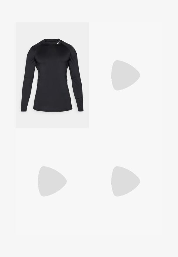 Crna dugorukava atletska majica izrađena od glatkog, rastezljivog materijala s okruglim izrezom i diskretnim logotipom u gornjem lijevom kutu.; Svijetlosivi šortsevi od mekanog materijala, s kopčanjem na dugme, bočnim džepovima i čistim, krojenim dizajnom. Dužina doseže sredinu butine.; Sivi visokoprofilni Nike Air Force 1 tenisice s kožnom gornjom površinom, podstavljenim ovratnikom i Velcro trakama. Ikonični dizajn sadrži perforirane prednje dijelove.; Crne plastične sunčane naočale s zelenim staklima, kvadratni okviri, srebrni naglasak na obrvi i teksturirane ručke. Naziv brenda naveden na unutrašnjoj strani ručke.