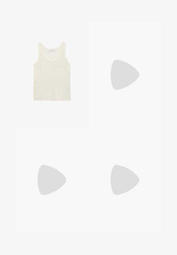 Vit linne i lättviktsmaterial. Har en rundad halsringning och breda ärmhål, med en slät textur och minimalistisk design.; Vita linshorts med lös passform, med vid byxdessign, framfickor och en slät textur för andningsförmåga.; Platta sandaler med ett mönster av ormskinn i nyanser av beige och grått, med en toe-post design och en slät svart innersula märkt "NEXT."; Svarta, vinklade solglasögon med grå linser; tillverkade av plast, med tjocka skalmar med en slät yta och utan synlig hårdvara.