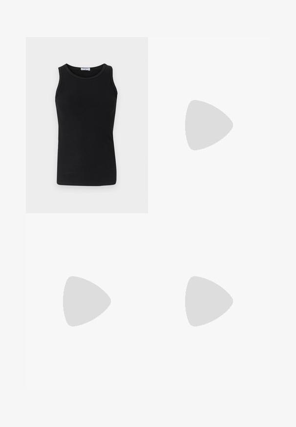 Filippa K TANK - Débardeur - black; Faithfull the brand ANTIBES ASYMMETRICAL  - Minijupe - mid blue; Stuart Weitzman NUDIST II - Sandales à talons hauts - black; MICHAEL Michael Kors NOLITA HOBO  - Sac à main - black