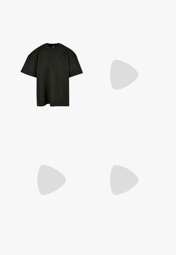 Must värvi suur lõikega t-särk pehmest puuvillast. Omab ümmargust klassikalist kaelaauku ja lühikesi varrukaid, sileda tekstuuri ja minimalistlikku disaini.; Heledad rohelised lina püksid sirge lõikega, millel on ees nuppude sulgemine, kaks eesmist taskut ja sile tekstuur.; Leopardi-prindiga puukingad musta sametise rihma ja pandlaga. Omab musta kummist tallat, millel on kollane tikand lisadetailiks.; Mustad musta raamiga prillid roheliste läätsedega, matte viimistlusega, peente riistvara aktsentidega ja reljeefse logoga templil.