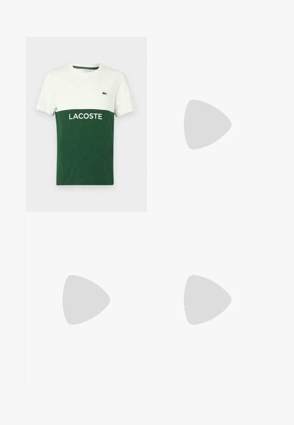 Lacoste - T-shirt z nadrukiem; Lacoste - Szorty jeansowe; Lacoste L003 2K24 224 ciemnozielony; COACH - Saszetka nerka