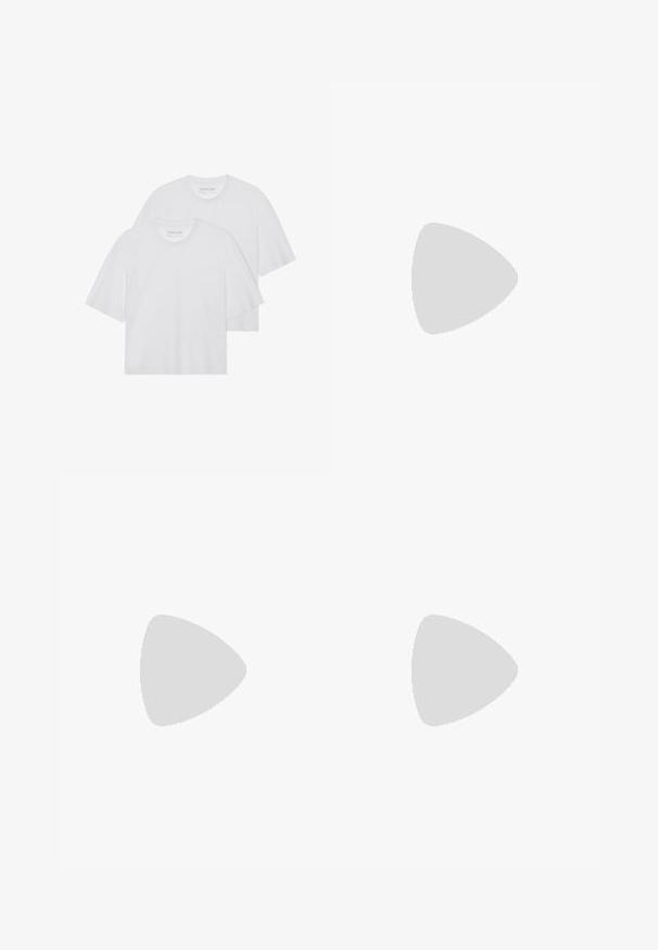 Valged puuvillased T-särgid, ümmargune kaelus, lühikesed varrukad, veidi avaram sobivus, sile tekstuur, kahepakki, minimalistlik disain.; Moves KIA - Voltidega seelik - mineral red; Punane sametist tennisekes, millel on valge kolmestriibuline disain ja kuldne "Gazelle" tekst. Varustatud kummist tallaga ja tekstureeritud kontsaga.; Burgundi punased ristkülikukujulised prillid tumedate läätsede, paksude raamidega ja kitsenevate templitega. Valmistatud läikivast plastikust, millel on sile tekstuur.