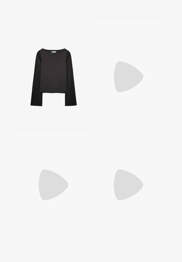 Stradivarius - Bluzka z długim rękawem; Bershka - Spódnica mini; PULL&BEAR - Botki na obcasie; Le Specs WORK IT czarny; PULL&BEAR URBAN czarny
