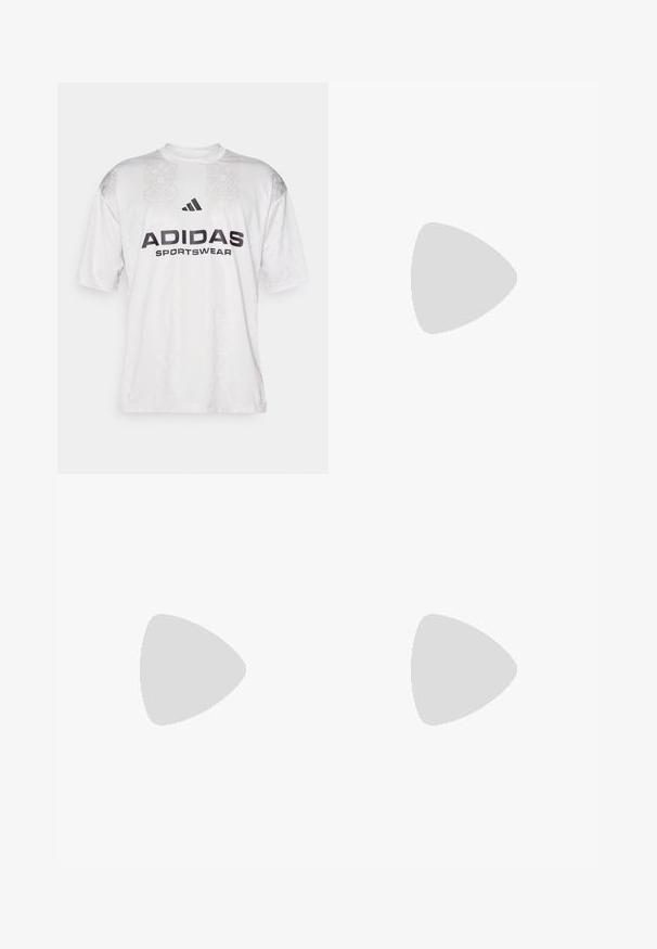 adidas Sportswear TIRO TEE - Triko s potiskem - grey one/black; Černé sportovní šortky s elastickým pasem, bílými akcenty a šikmým trojpruhovým logem na dolní levé straně. Texturovaná tkanina.; adidas Performance PREDATOR LEAGUE - Kopačky pro pevný povrch - footwear white/silver metallic; Černá textilní taška přes rameno s texturovaným povrchem, bílým logem, zelenými akcenty, nastavitelným popruhem a přední kapsou na zip. Kompaktní a trojúhelníkový tvar.