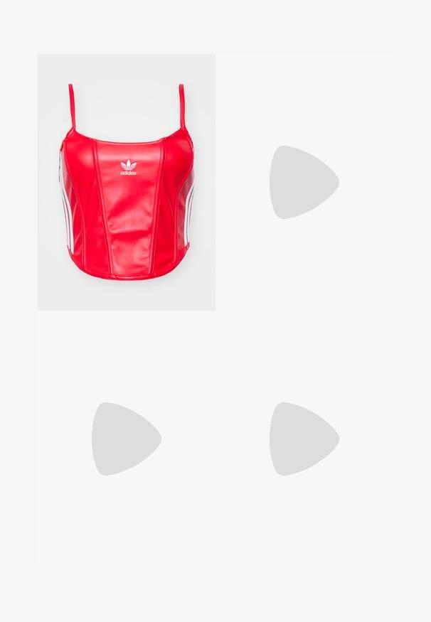 adidas Originals CORSET - Topper - better scarlet; Jaded London Miniskjørt - brown; Dr. Martens JADON - Snørestøvletter - Black; YOURTURN by Zalando UNISEX - Solbriller - black/silver-coloured; Pilgrim EARRINGS SANNE - Øredobber - gold-coloured