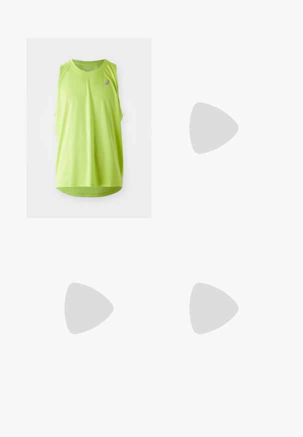 Neon grønn ermeløs treningstopp laget av teksturert stoff. Har en rund halslinning og en logo plassert øverst til venstre.; Sorte treningsshorts laget av elastisk materiale, med en tettsittende passform, knelengde design og en liten hvit logo på nederste sidene.; Nike treningstøvel i hvitt med svart swoosh. Har en høy-top design, teksturert overdel og en slitesterk gummisåle.; Klare sikkerhetsbriller med en lett, gjennomsiktig ramme og grå detaljer. Har en innpakket design og justerbar nesestykke.