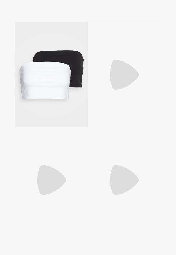 ONLY ONLLIVE LOVE DOUBLE TUBE CROP 2 PACK - Top - black/white; STOCKH LM Studio CARMELIA FLARED - A-line skirt - black; Kazar Studio MAGALIE - Ballet pumps - black; kate spade new york LABEL DOT APPLIQUE POCHETTE - Cross body bag - black multi