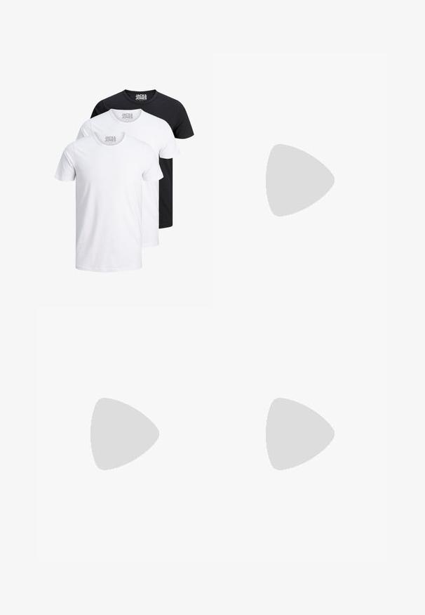 Jack & Jones 3 PACK O-NECK - Basic T-shirt - white/white/black; Dickies UNIONVILLE WORK - Shorts - desert sand; Pier One LEATHER UNISEX - Slippers - beige; Ray-Ban ROUND UNISEX - Sunglasses - grün