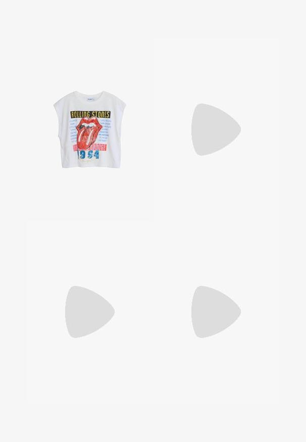 Weißes, kurzes T-Shirt mit Rolling Stones Grafik, das rote Lippen, Stadtnamen und "1994" in Blau zeigt, mit entspannter Passform und kurzen Ärmeln.; Schwarze Yogahosen mit hohem Bund, aus dehnbarem Material. Besitzt ein ausgestelltes Design und ein kleines Nike-Logo am Bund.; Under Armour DYNAMIC SELECT - Trainingsschuh - fluo pink/copper penny/phoenix fire; Grünes Bandana mit Muster, das weiße Paisleymuster und florale Akzente aufweist, mit einem abgesetzten Rand. Aus weichem Stoff gefertigt.