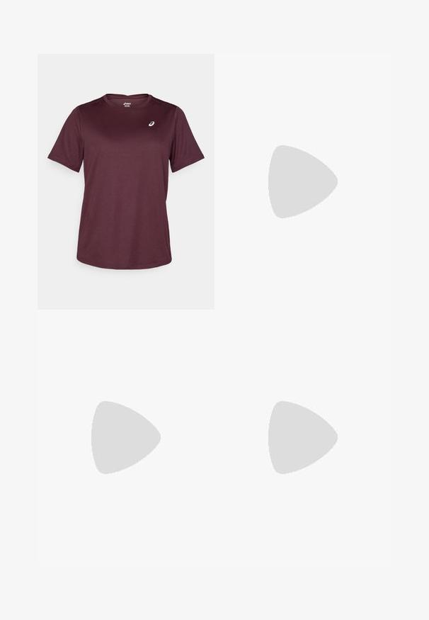 Maroon välsittande t-shirt i ett andningsbart material, med korta ärmar och rund halsringning, samt en liten logotypdetalj på bröstet.; Bordo juoksushortsit, joissa on joustava vyötärö, kaksi sivutaskua ja logo edessä, valmistettu kevyestä ja joustavasta kankaasta.; Mustat urheilukengät valkoisilla raidoilla, oliivinvihreät lyhyet housut ja tummansiniset sukat. Hyppynaru on henkilön käsissä. Neutraali tausta.; Musta urheilupanta, jossa on sileä pinta, kaareva muoto ja joustava yläosa. Sivussa on pieni valkoinen Adidas-logo.