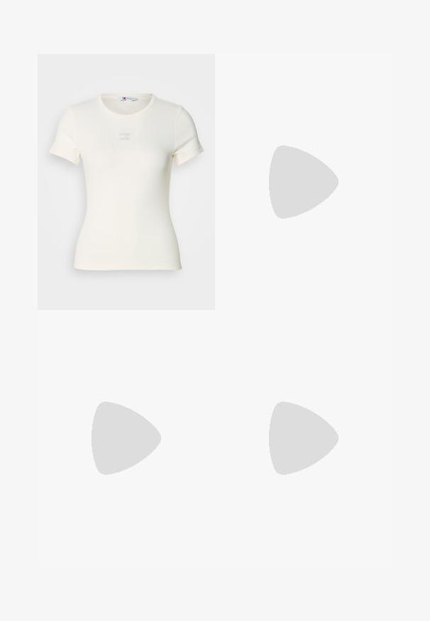 Balts ribots īsām piedurknēm T-krekls ar apaļu kakla izgriezumu un mazu logotipa uzlīmi vidus priekšā. Izgatavots no mīksta, elastīga auduma.; Ziedu plisētā svārki vieglā audumā, ar rozā, zaļas un purpursarkanas krāsas kombināciju. Kris uz leju zem ceļgaliem ar savilkuma vidukli.; Baltās ādas sporta kedas ar gludu tekstūru, baltām auklām, zelta akcents uz papēža un diskrēts logo sānos. Plakans gumijas zole.; Balts sintētiskā ādas somiņa ar īsajām apstrādes rokturiem, regulējamu plecu siksnu un zelta tonī apstrādātām detaļām; priekšpusē ir smalka logotipa atzīme.