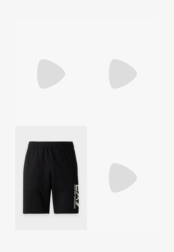 Polo amarelo lima vibrante feito de tecido macio, com colarinho clássico, pala com três botões e o logótipo EA7 em preto no peito.; EA7 Emporio Armani TRAIN VISIBILITY  - Calções - black/cream; Sapatilhas de camurça pretas com design de atacadores e sola de borracha branca em contraste. Apresenta painéis laterais texturizados e uma marcação discreta no calcanhar.; Óculos de sol pretos com armações retangulares, lentes azul claro e textura de plástico lisa. Apresenta hastes finas com um discreto detalhe do logótipo.