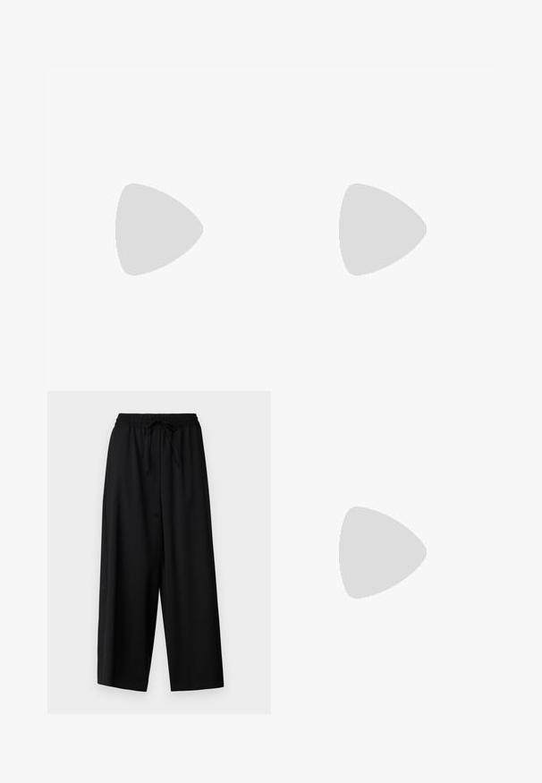 Filippa K TEE - T-paita - black; WEEKEND MaxMara ELMO - Housut - nero; Filippa K REY FLAT - Ballerinat - black; Nanushka JEN - Käsilaukku - black