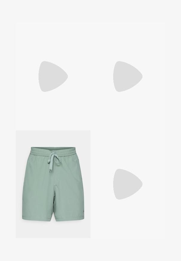 Μπλούζα ποδηλασίας κοντομάνικη σε μαύρο ύφασμα με κλείσιμο μπροστινού φερμουάρ, διαθέτοντας ένα μικρό λογότυπο και υφή κατά μήκος του σ�ώματος.; Ανοιχτό πράσινα μαγιό φτιαγμένα από ένα λείο, ελαφρύ υλικό. Διαθέτουν ελαστική μέση με κορδόνι και πλευρικές τσέπες.; Λευκό αθλητικό παπούτσι με πράσινη λεπτομέρεια, μαύρο λογότυπο, επάνω μέρος από δίχτυ, μαλακή σόλα και στρογγυλή φτέρνα. Διαθέτει κορδόνια και αντίθετες λεπτομέρειες.; Διαφανή προστατευτικά γυαλιά ασφαλείας με ελαφρύ, διαφανές σκελετό και γκρίζες λεπτομέρειες. Διαθέτουν περιφερειακή σχεδίαση και ρυθμιζόμενο nosepiece.