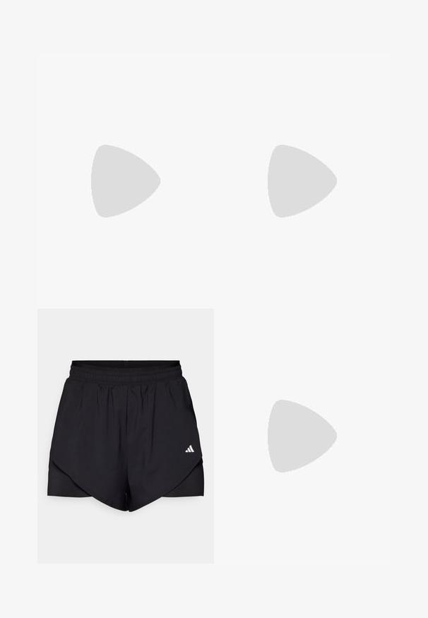 Jersey za bicikl s kratkim rukavima u dubokom marunu, ima prednji patentni zatvarač, detalje s logotipom i prilagođeni dizajn s zakrivljenim rubom.; Crne atletske kratke hlače s slojevitim dizajnom, izrađene od lagane tkanine. Imaju elastičnu struk i mali bijeli logo sa strane.; Bijele tenisice za trčanje s narančastim detaljima. Mrežasti materijal, zaobljeni vrh i debeli međupodstava. "TERREX" otisnut na bočnoj strani i tri pruge na peti.; Crne sunčane naočale s mat površinom, pravokutnim staklima, blagim zakrivljenjima na sljepoočnicama, suptilnim logotipom i dimnim staklima.