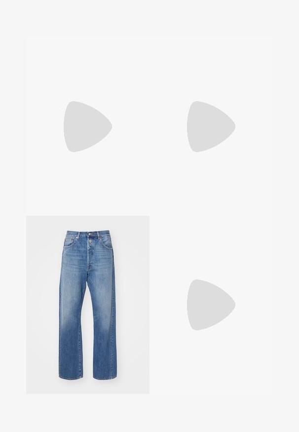 Navy blue cotton short-sleeve t-shirt with a crew neckline and a small white Columbia logo on the left chest. Soft texture, classic fit.; Light blue denim jeans with a straight-leg cut, featuring a button fly, five pockets, and subtle fading on the fabric.; White leather sneaker featuring a low-top design, round toe, perforated detailing, and a textured sole. Laces and subtle stitching accents included.; Black quilted tote bag with a large opening, curved shapes on the surface, and a label featuring yellow and white text on the front.