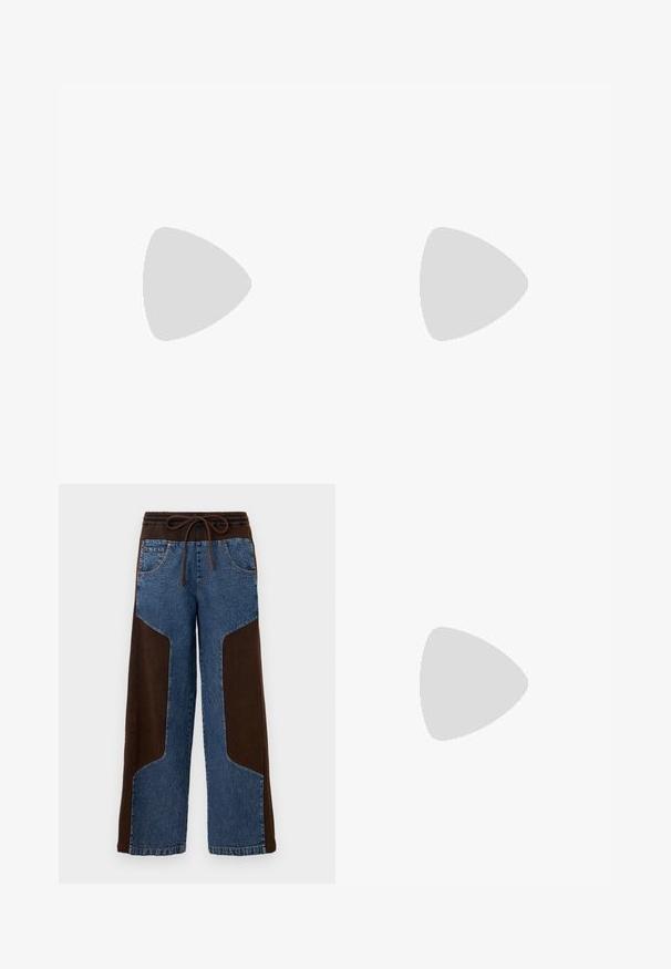 GmbH Tričko s potlačou - white; Dhruv Kapoor PANELED UNISEX - Džínsy voľného strihu - blue; Filling Pieces MONDO SQUASH - Tenisky - white; Marni POUCH ON STRAP UNISEX - Kabelka - black