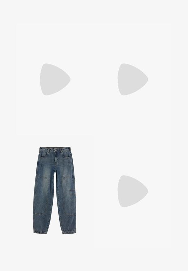 Black ribbed tank top with a square neckline, adjustable straps, and a front button closure featuring six buttons.; Blue denim cargo pants with a relaxed fit, multiple pockets, and reinforced knee panels. Features a button closure and visible stitching details.; Black ballet flat made of leather, featuring decorative silver studs. Includes a strap over the instep and a rounded toe design.; Black leather crossbody bag with two front zip pockets, a structured shape, adjustable strap, and textured surface.