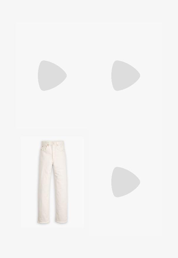 Heledsinine teksatopp lühikeste varrukatega, ümmarguse kaeluse ja struktureeritud õmblustega, ees lukuga. Sile tekstuur ja figuuri rõhutav siluett.; Valged teksased sirge jala disainiga, viie taskuga stiilis ja vasest detailide aktsentidega. Toorik lõpp äärtes.; Valge nahast tennis, millel on perforeeritud varvas, tekstureeritud tallad ja valged shoelaces, kombineeritud laia punase pükste ja sinise ning kollase taustaga.; Mustmust kott ühe laia õlarihmaga. Pehme, poolstraktureeritud kuju ja sile tekstuur; minimalistik disain, ilma nähtava riistvarata.; Kuldne rõngassõrmused sileda ja läikiva viimistlusega. Ringikujuline disain, millel on väike post ja selge tagumine külg, et tagada kindel kandmine.