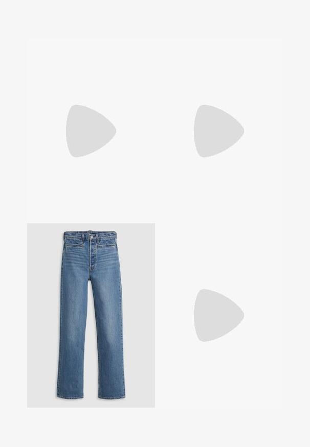 White long-sleeve ribbed top with a round neckline and scalloped hem. Made of soft fabric, featuring a fitted silhouette.; Light blue, straight-leg jeans made of denim. Features include a button fly, five pockets, and subtle fading. No embellishments or patterns.; Brown suede ankle boot with a rounded toe and soft lining, featuring a flat rubber sole and minimal stitching details.; Woven beige tote bag with a slouchy design and a single shoulder strap. Features a textured pattern throughout the surface.; Translucent acrylic hair claw with a subtle iridescent sheen. Rounded shape with six curved prongs for secure hair grip.