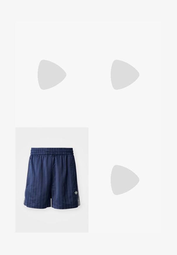 Balta kokvilnas T-kreklu ar tumši ziliem raglāna piedurknēm, kas rotāta ar trim baltiem svītrām un nelielu melnu Adidas logo uz krūšu. Sarkanās akcenti.; Tumši zili šorti ar baltām vertikālām svītrām, elastīga josta, sānu kabatas un neliels balts logo kreisajā pusē. Gluda auduma tekstūra.; Sarkanie zamšas sporta apavi ar rozā akcentiem, tiem ir trīs baltas svītras un gaiši rozā auklas. Balta starpsole un gumijas zole.; Pilotstila saulesbrilles ar gradienta zilām lēcām, sudraba metāla rāmjiem un dekoratīvām zvaigžņu akcentiem uz lēcām. Gluda un eleganta dizaina.