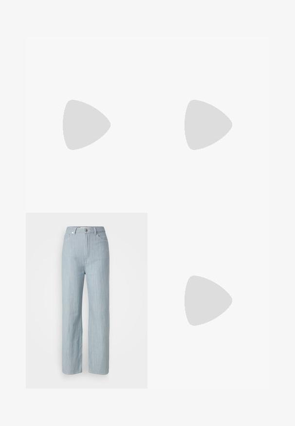 White cotton tank top with thin straps, featuring a scoop neckline and a slightly sheer texture. Hem is straight with no additional accents.; Light blue straight-leg jeans made of denim. Features five pockets, a metal button closure, and subtle whiskering for texture.; Black leather ankle boot with pointed toe and low kitten heel, smooth finish, side zipper, shown on a neutral background.; Black leather handbag with a gathered top design, featuring two short handles and a long adjustable strap. Smooth texture, rounded shape.