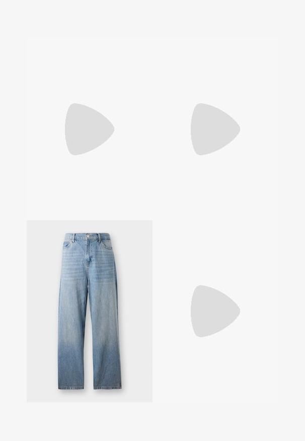 Hvid bomulds t-shirt med korte ærmer og rund hals. Har et grønt logo "Lee" på venstre brystområde. Glat tekstur.; Lyseblå denimjeans med lige pasform, høj talje og en falmet finish. Har forlommer og knaplukning.; Sort læder snøresko med en rund tå, tekstureret gummisål og gule stikninger omkring bunden. Flad design og glat finish.; Solsikker med en slank, sølvmetalramme, gråtonede linser og et aerodynamisk design med spidse kanter og tynde arme.