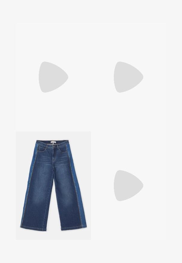 Gestreifter Tank-Top aus abwechselnd blauen und weißen Rippstoff. Das Design umfasst ein kleines braunes Logo auf der Brust und einen blauen Rand am Ausschnitt.; Weite Jeans in mittlerem und hellblauem Denim mit kontrastierenden Einsätzen. Verfügt über fünf Taschen, einen Reißverschluss und einen genähten Saum.; Stuart Weitzman POWER 75 - High Heel Pumps - black; Gestepptes weißes Handtasche mit strukturiertem Design, einem oberen Griff, abnehmbaren Kettenriemen und einem erhabenen Logo auf dem Verschluss.